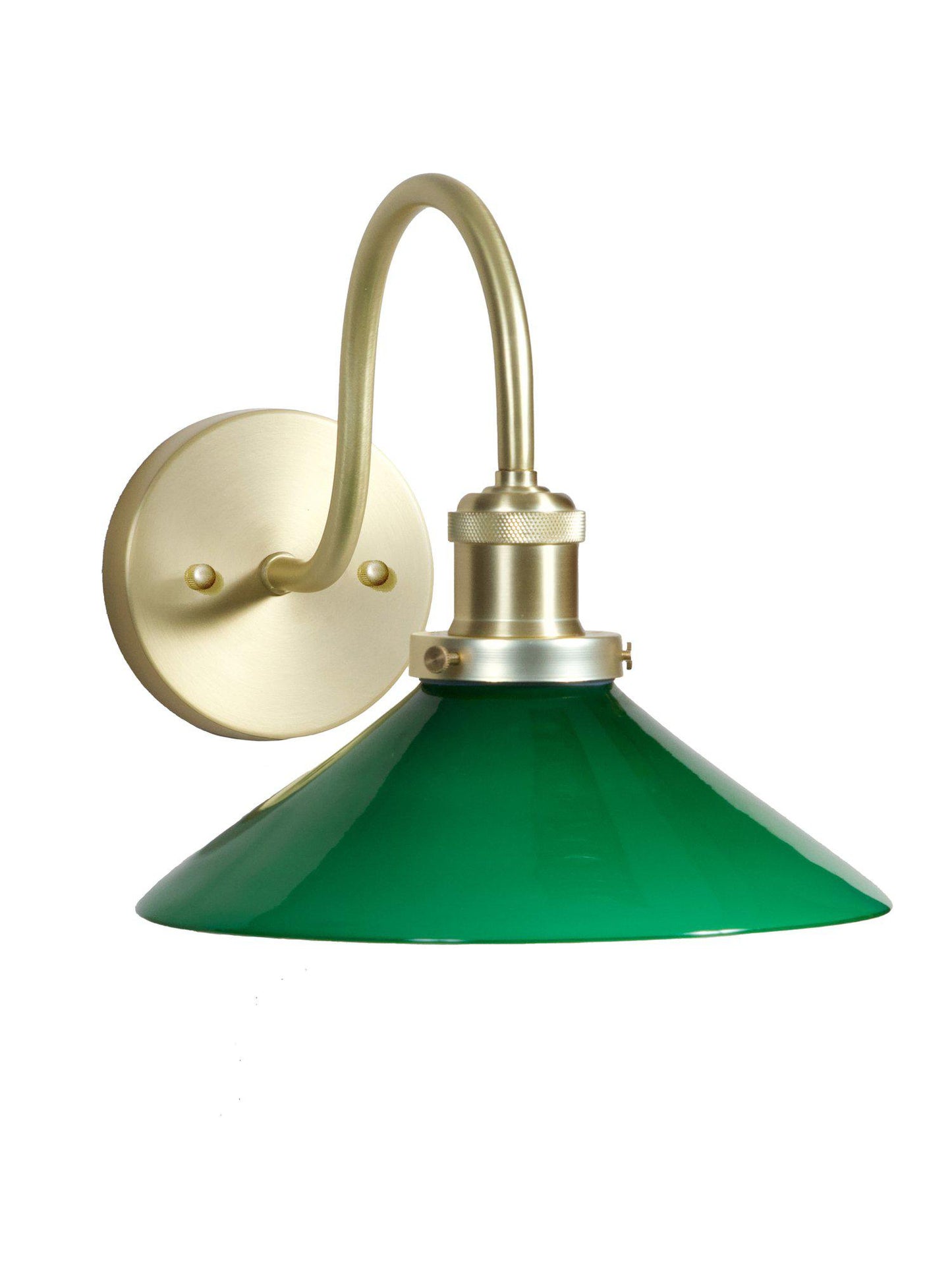 August Vägglampa Mässing Grön IP23 25cm