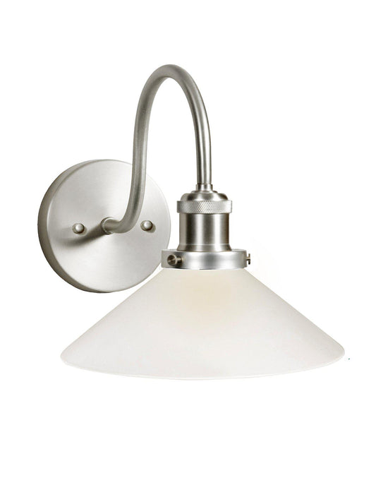 August Vägglampa Krom Opal IP23 25cm