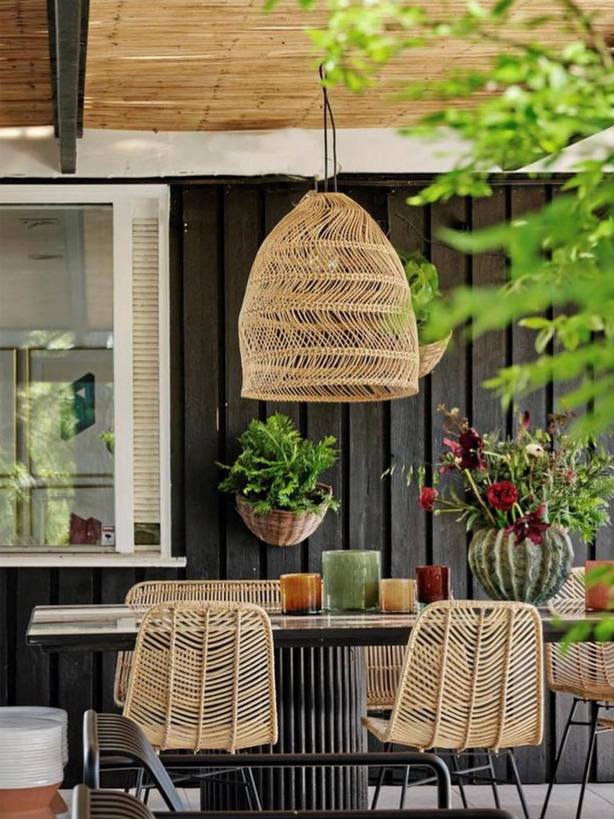 Anibe Lifestyle - Maja - Taklampa Tvinnad Naturrotting IP44 45cm