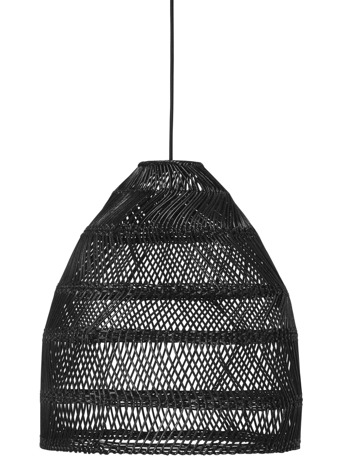 Anibe Lifestyle - Maja - Taklampa Svart Tvinnad Naturrotting IP44 36cm