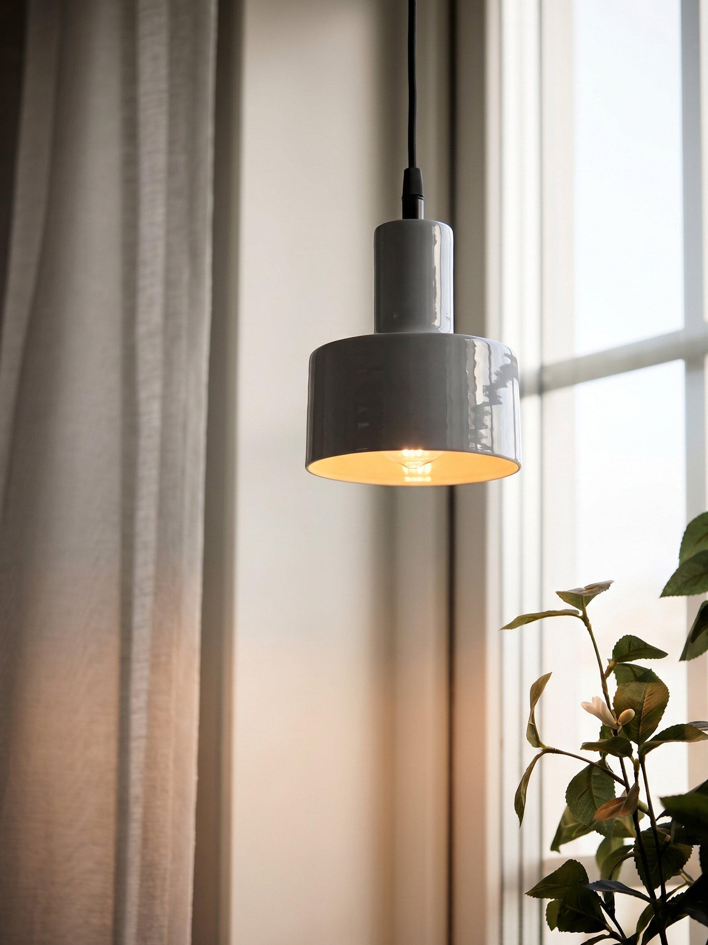 Solo Fönsterlampa Blank Grå IP20 13cm
