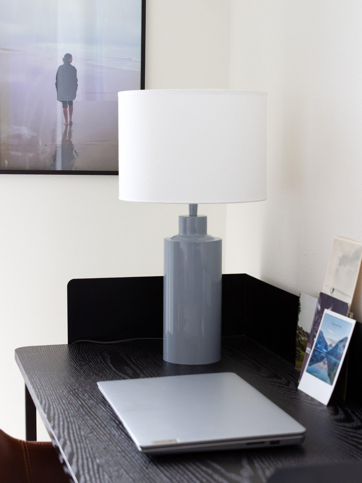 Anibe Lifestyle - Solo Bordslampa Blank Denim Vit Skärm IP20 46cm