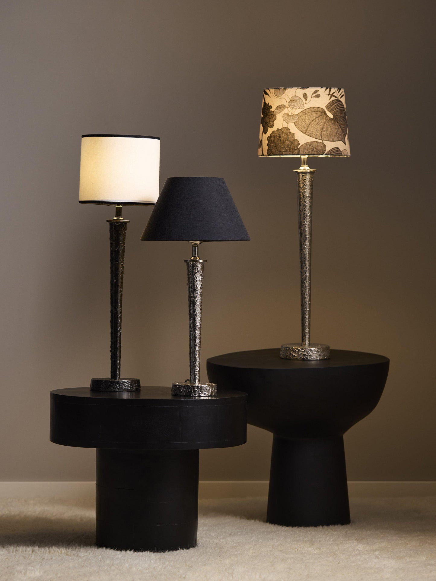 Bob lampfot Silver 43 cm