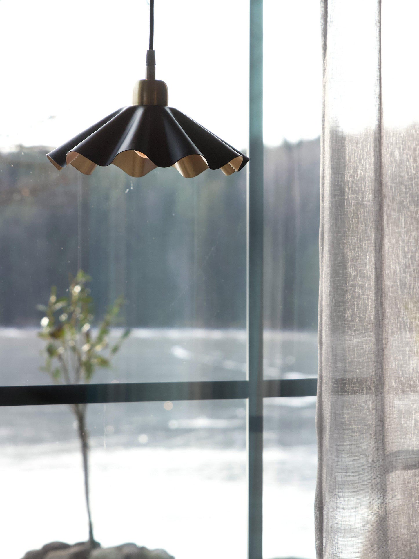 Aira Fönsterlampa Svart/Mässing IP20 25cm
