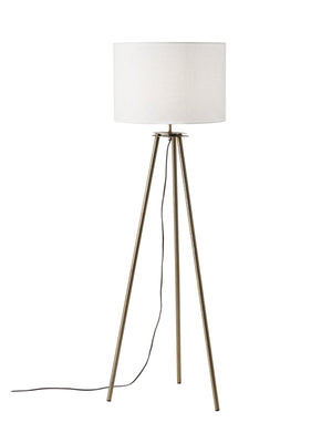 Anibe Lifestyle - Base Golvlampa Tripod Antikmässing Vit IP20 123cm