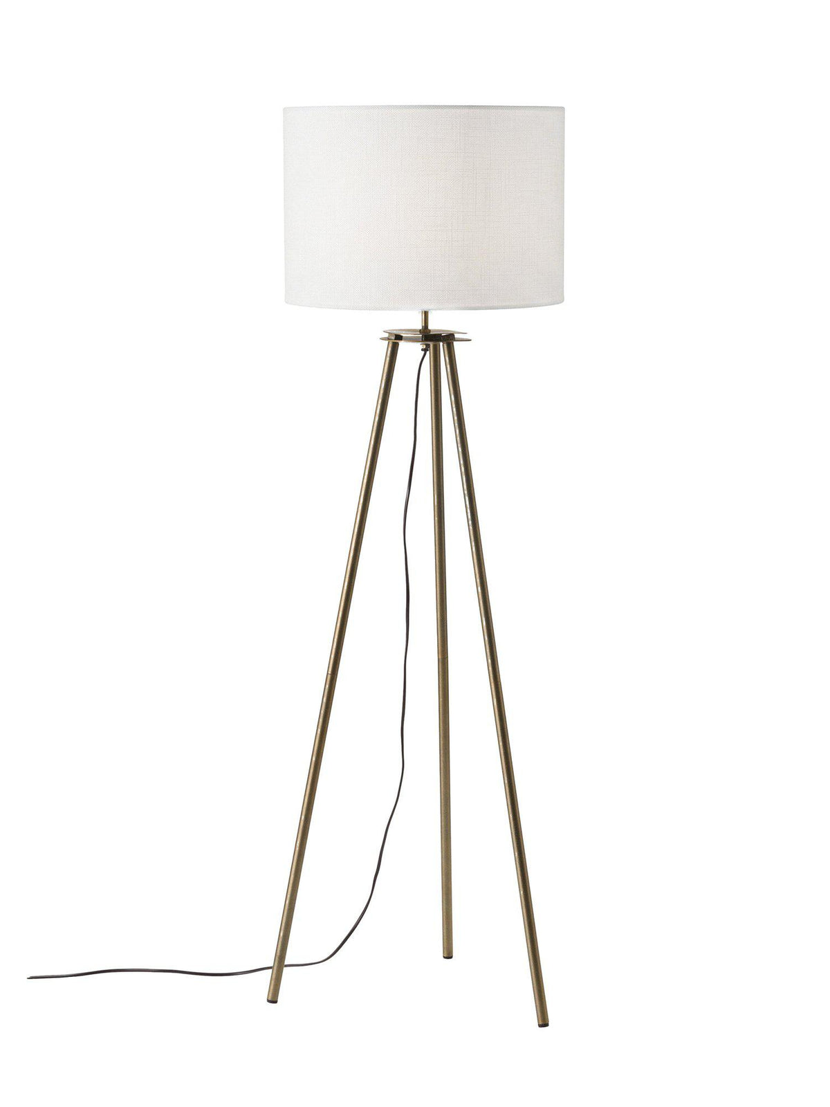 Anibe Lifestyle - Base - Golvlampa Tripod Antikmässing Ljusbeige IP20 123cm