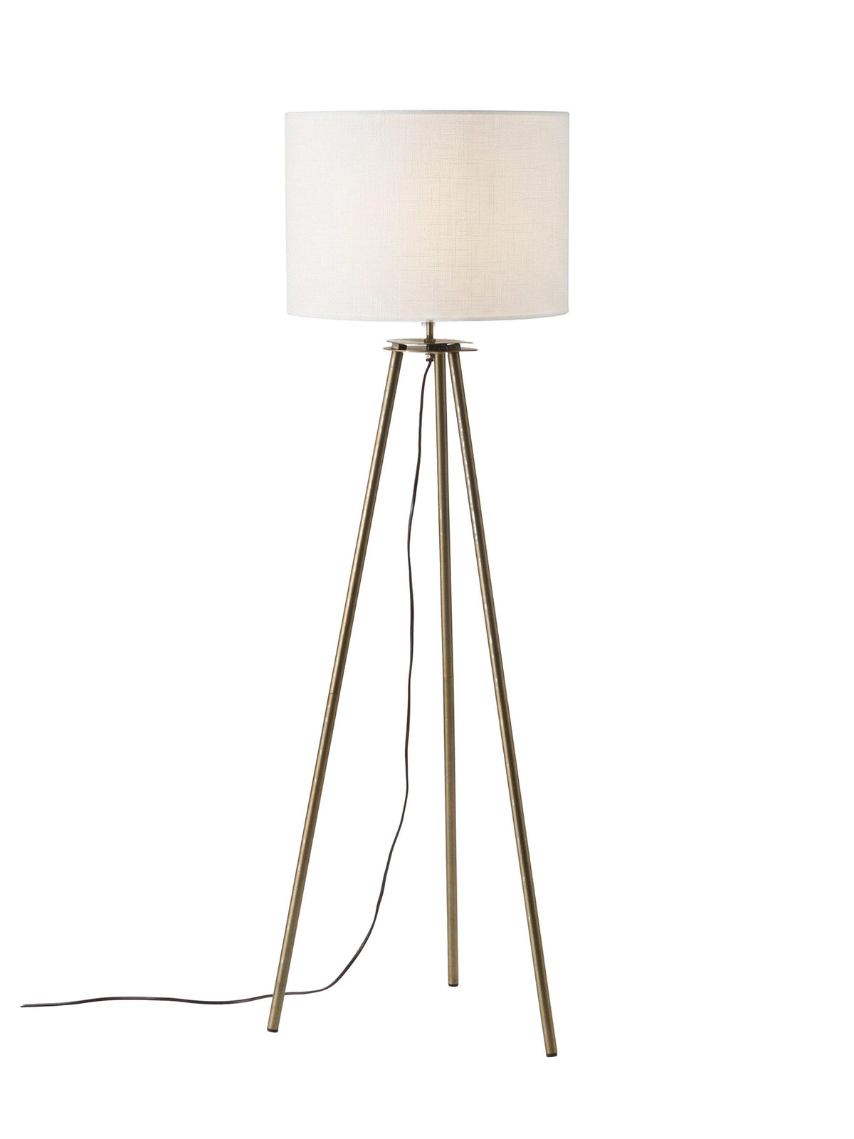Anibe Lifestyle - Base Golvlampa Tripod Antikmässing Vit IP20 123cm
