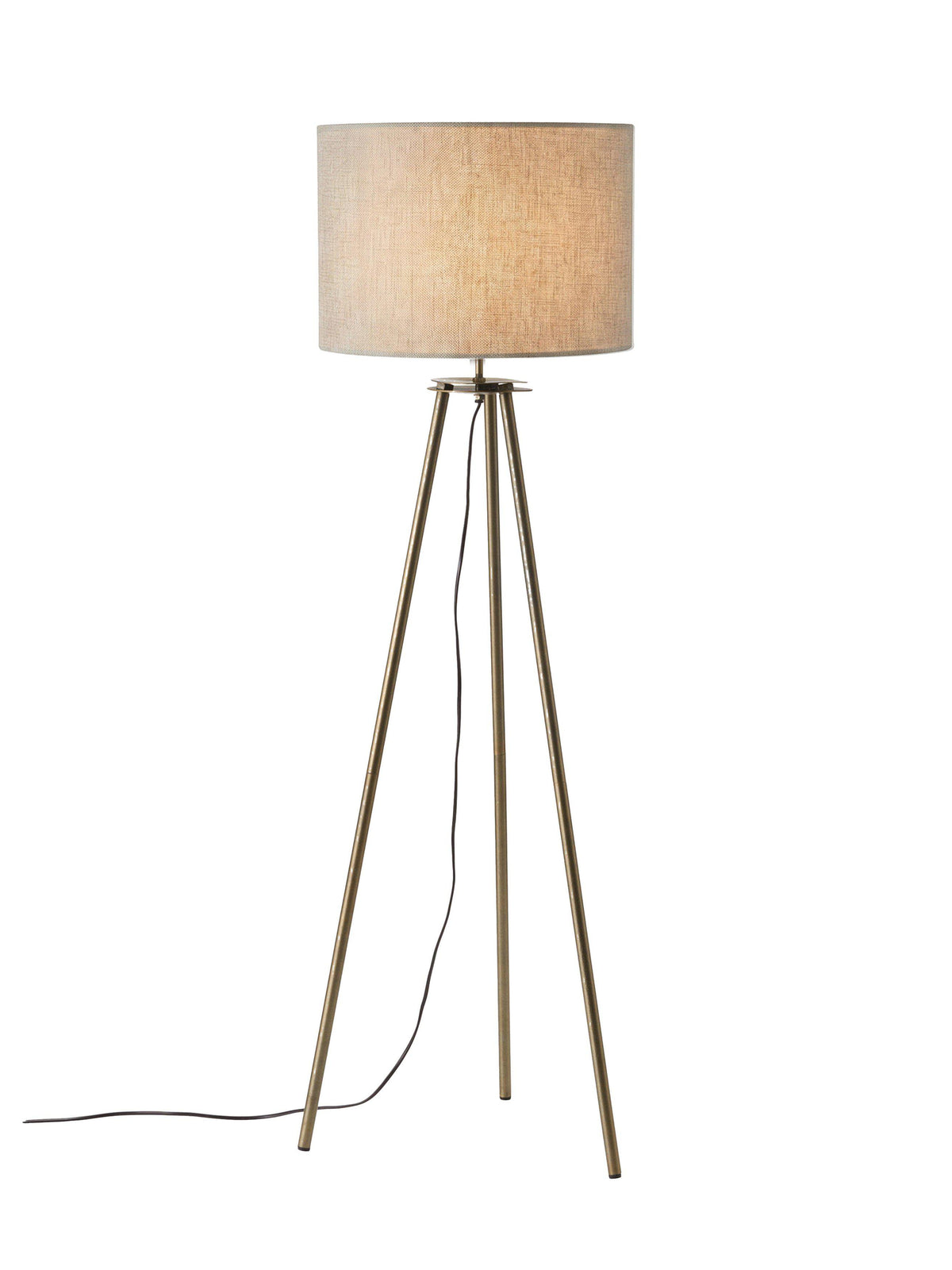 Anibe Lifestyle - Base Golvlampa Tripod Antikmässing Beige IP20 123cm