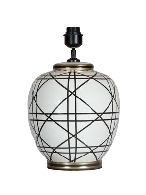 Anibe Lifestyle - New York Lampfot Svartvit 39cm