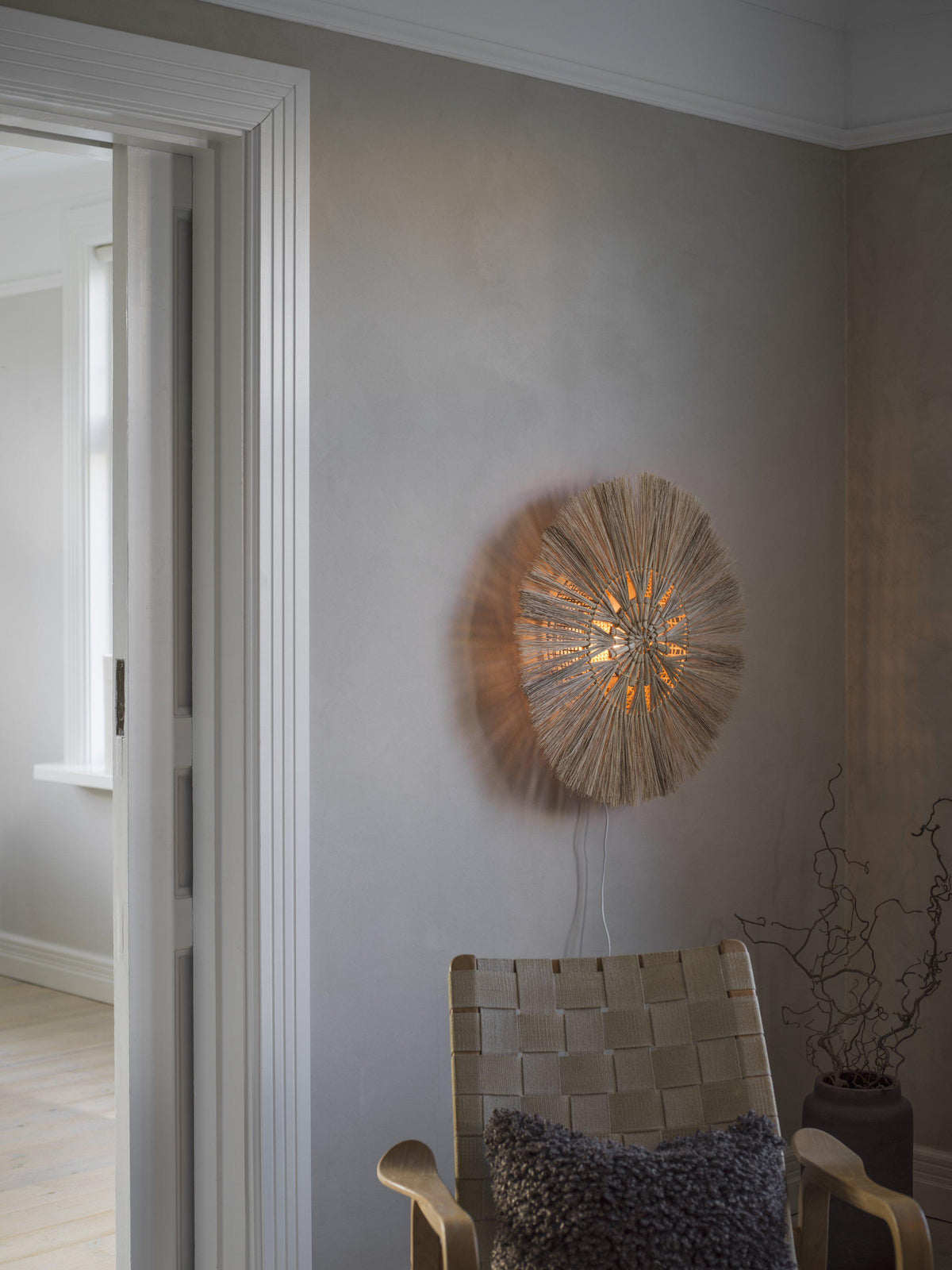 Anibe Lifestyle - Amara Vägglampa Naturfiber E14 IP20 80cm