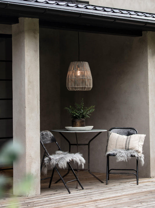 Anibe Lifestyle - Saigon - Taklampa Konstrotting Natur/Grå IP44 38cm
