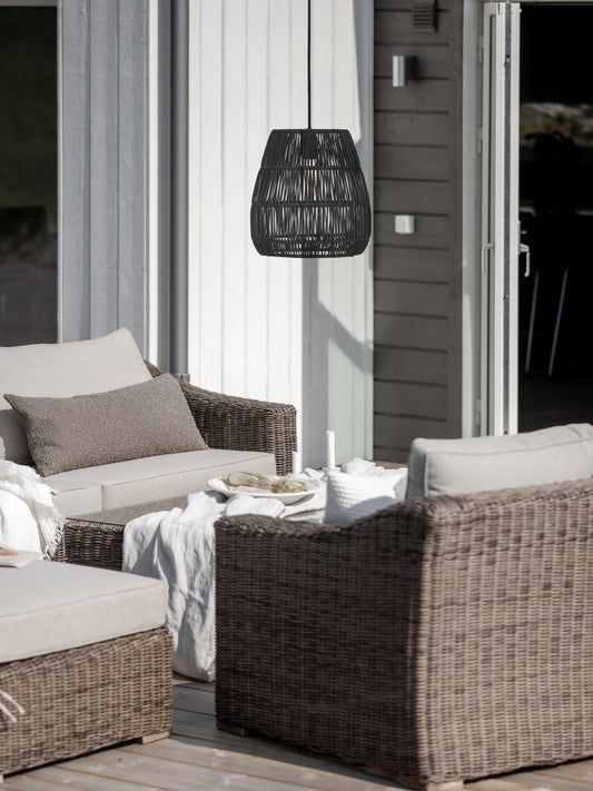 Anibe Lifestyle - Saigon - Taklampa Konstrotting Svart IP44 38cm