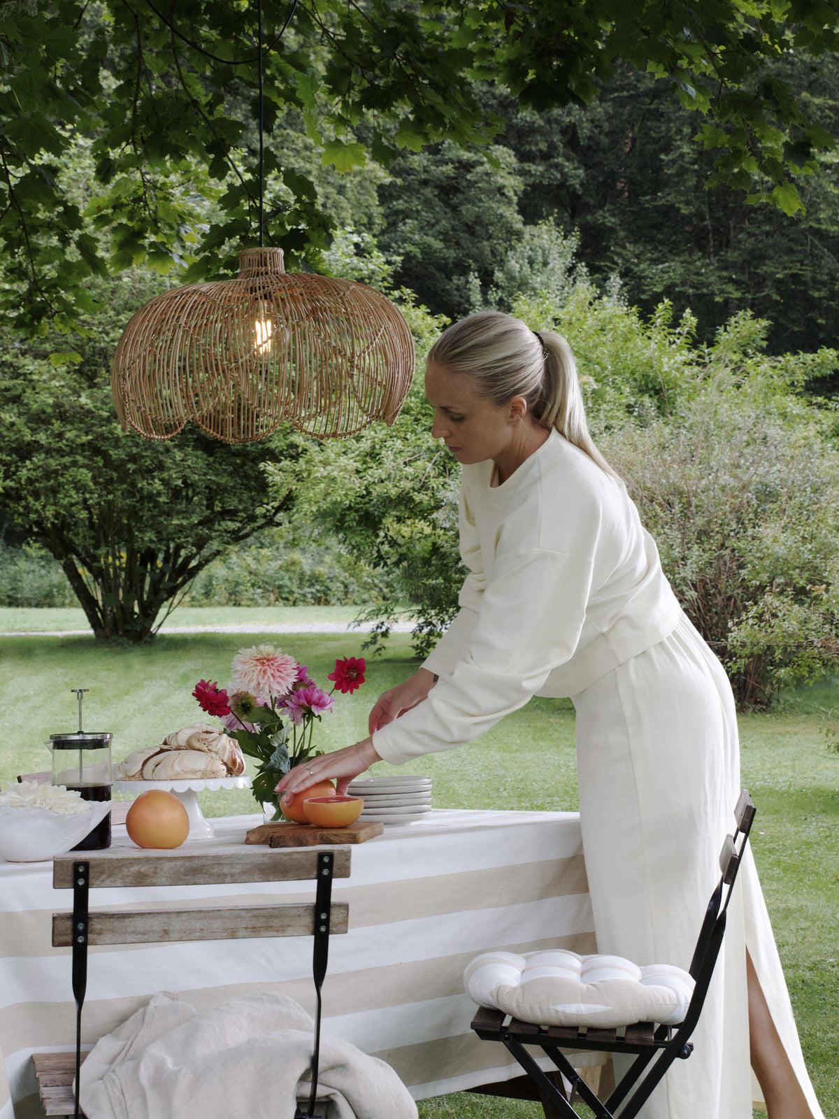 Anibe Lifestyle - Belle - Taklampa Utomhus Natur 53cm