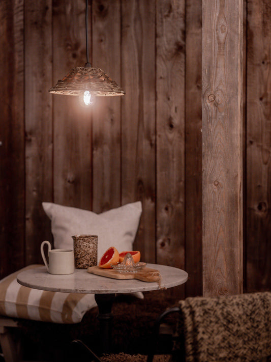 Anibe Lifestyle - Lisen - Taklampa Brun/Natur IP44 27cm