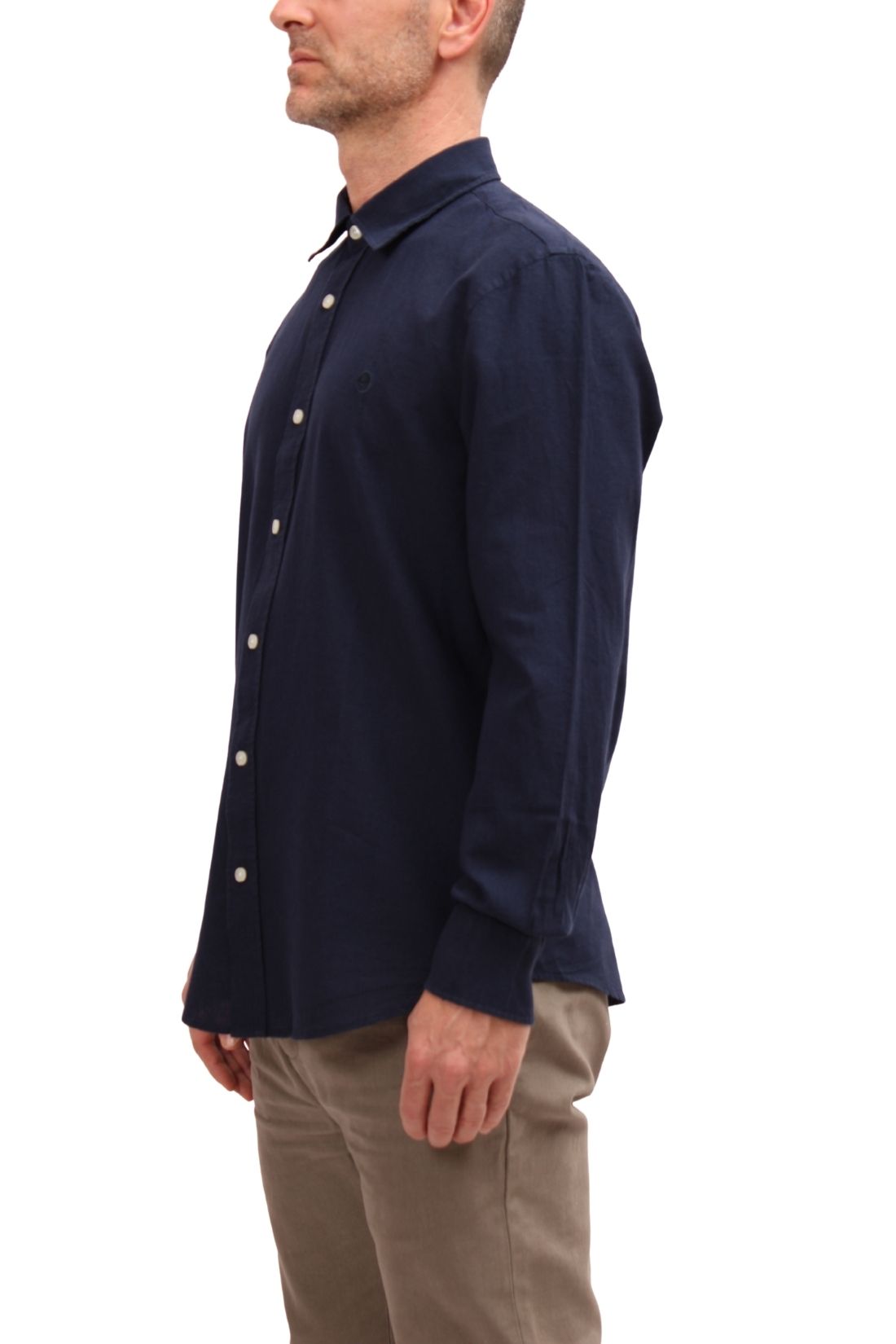 NORTH SAILS - Men's linen blend shirt with logo  - Size 4XL-13