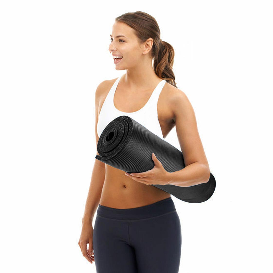 Yoga matta med presentpåse, 3 färger - svart-2