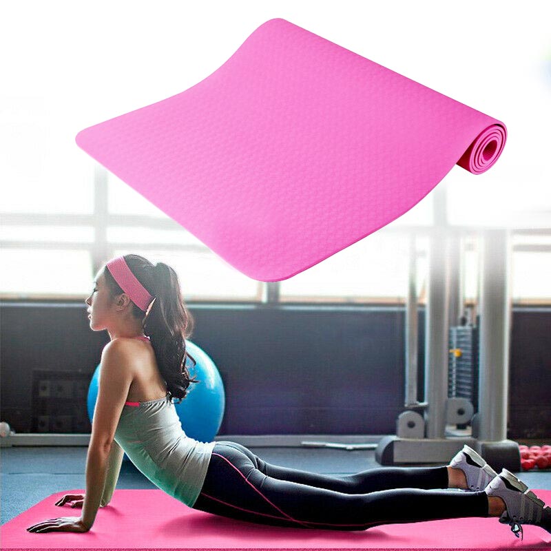 Yoga matta med presentpåse, 3 färger - rosa-1