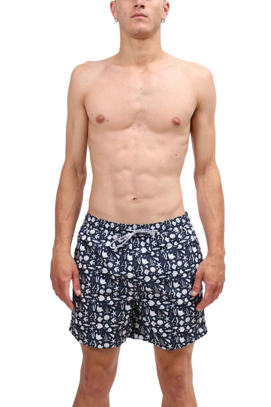 NORTH SAILS - Men's swim shorts with sea print-0