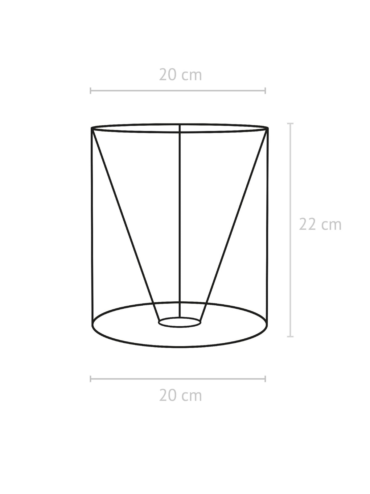 Anibe Lifestyle - Ava - Lampskärm Offwhite/Svart 20cm