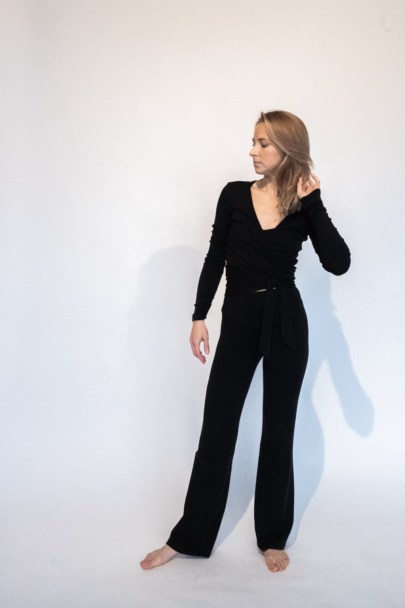Women's Organic Cotton Wide Leg Pants | Natural Fiber Lounge Pants-2