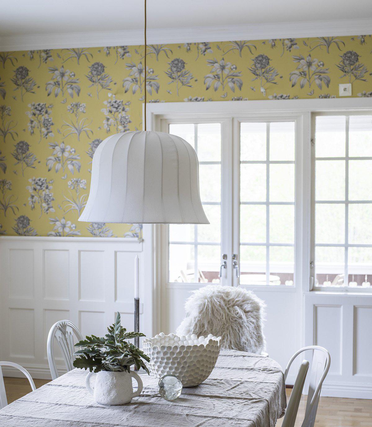 Anibe Lifestyle - Takupphängning textil Guld med takkopp E14