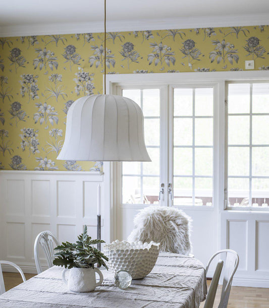 Anibe Lifestyle - Takupphängning textil Guld med takkopp E14