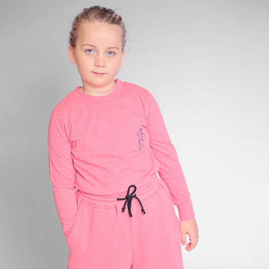Pink Girls Long Sleeve T-shirt-1