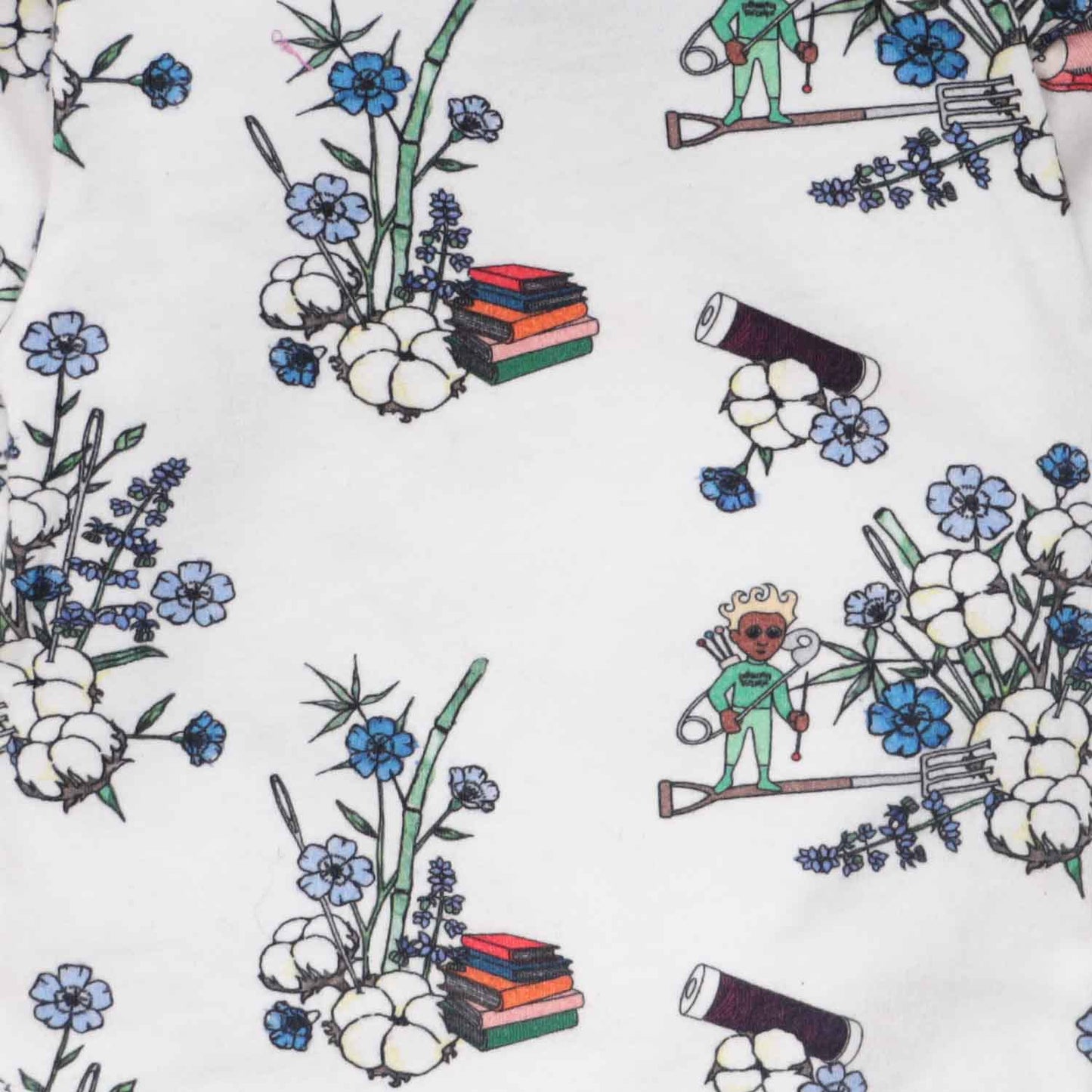 Girls Off-White Dress with Floral Print-2