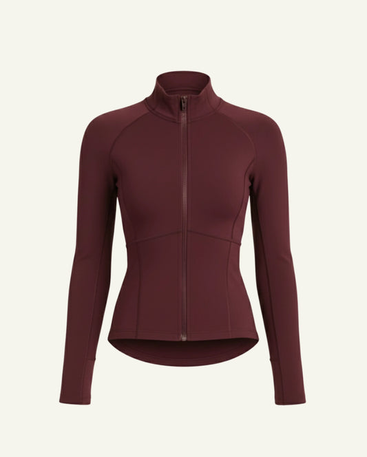Women's Seacell Zip Longsleeve - Burgundy-0