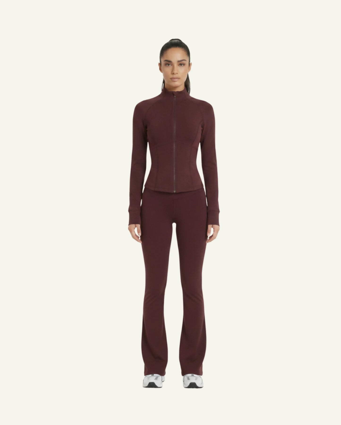 Women's Seacell Zip Longsleeve - Burgundy-2
