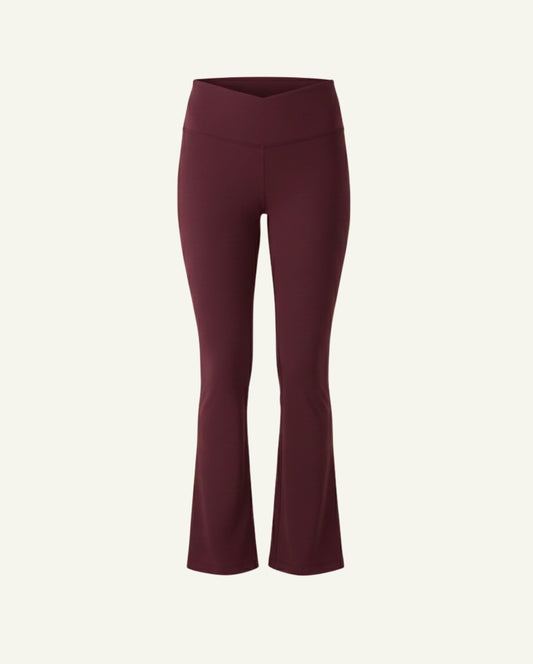 Women's Seacell Flared Pants- Burgundy-0
