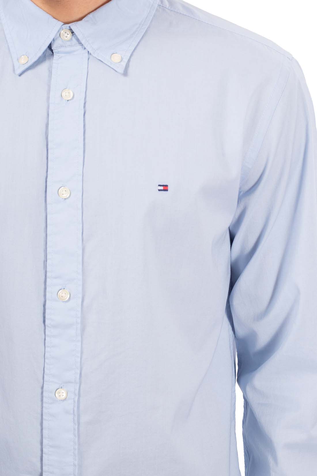 TOMMY HILFIGER - Men's regular shirt with flag logo-0
