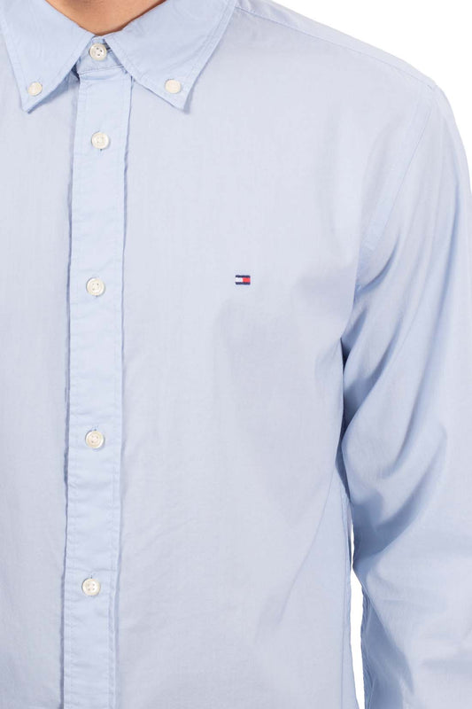 TOMMY HILFIGER - Men's regular shirt with flag logo-0