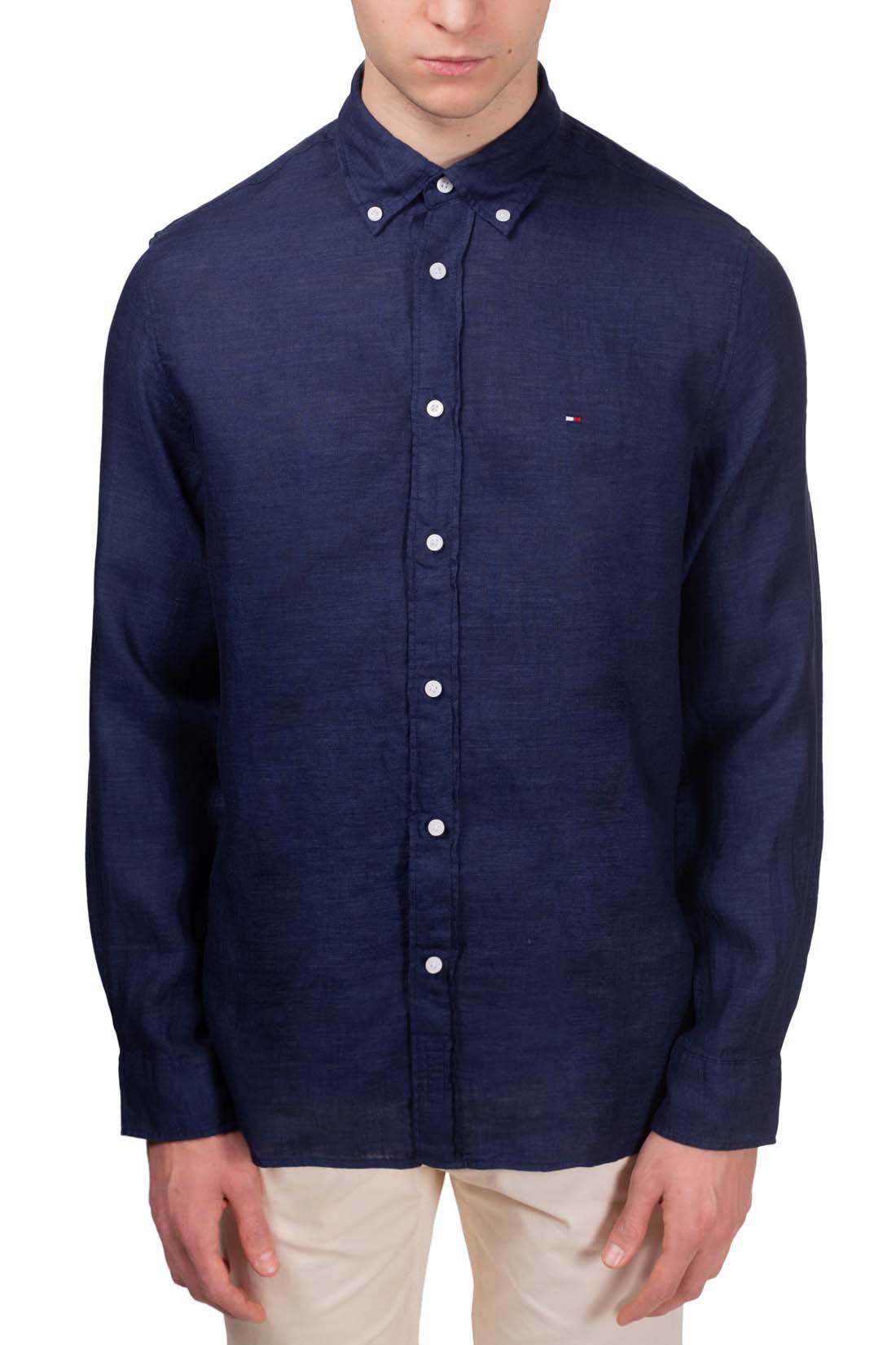 TOMMY HILFIGER - Men's regular linen shirt