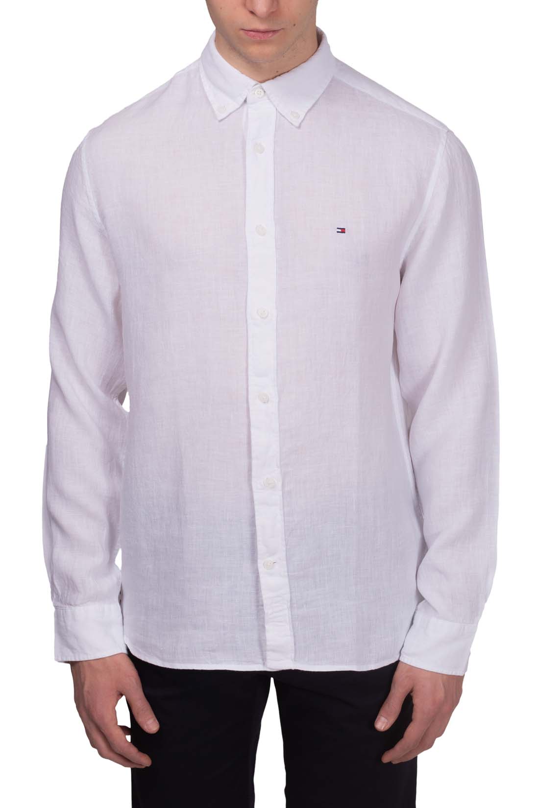 TOMMY HILFIGER - Men's regular linen shirt