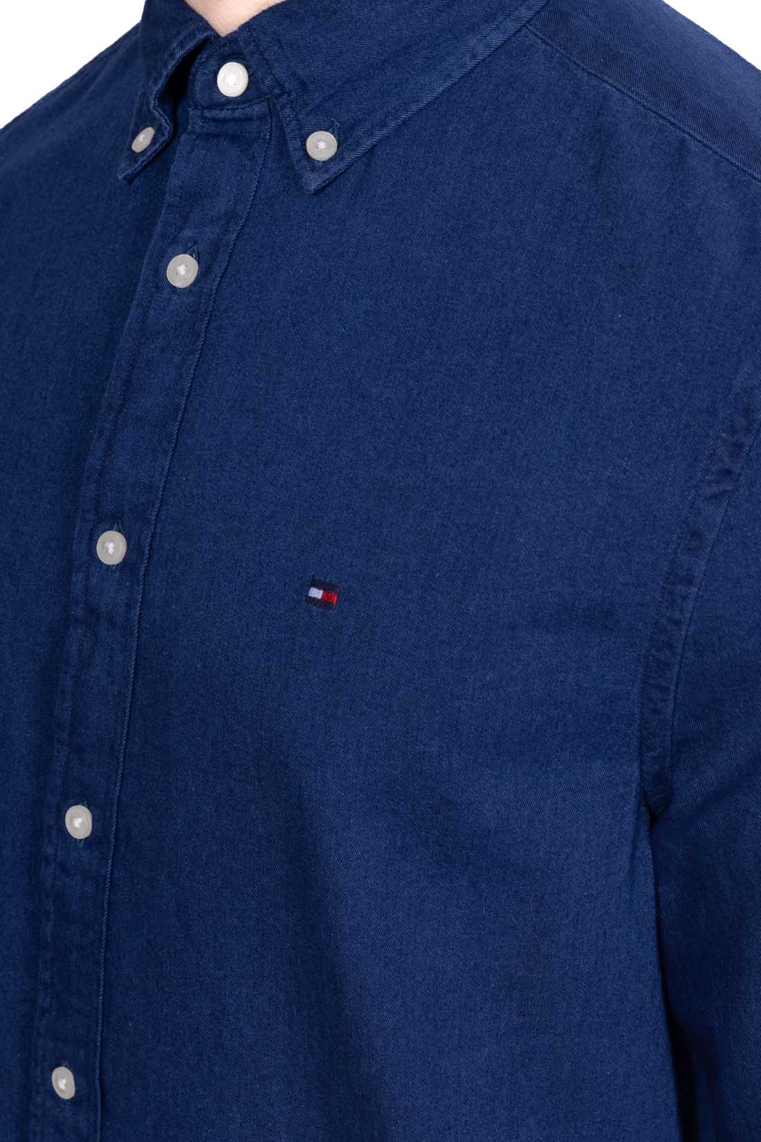 TOMMY HILFIGER - Men's regular chambray shirt  - Size XXL-20