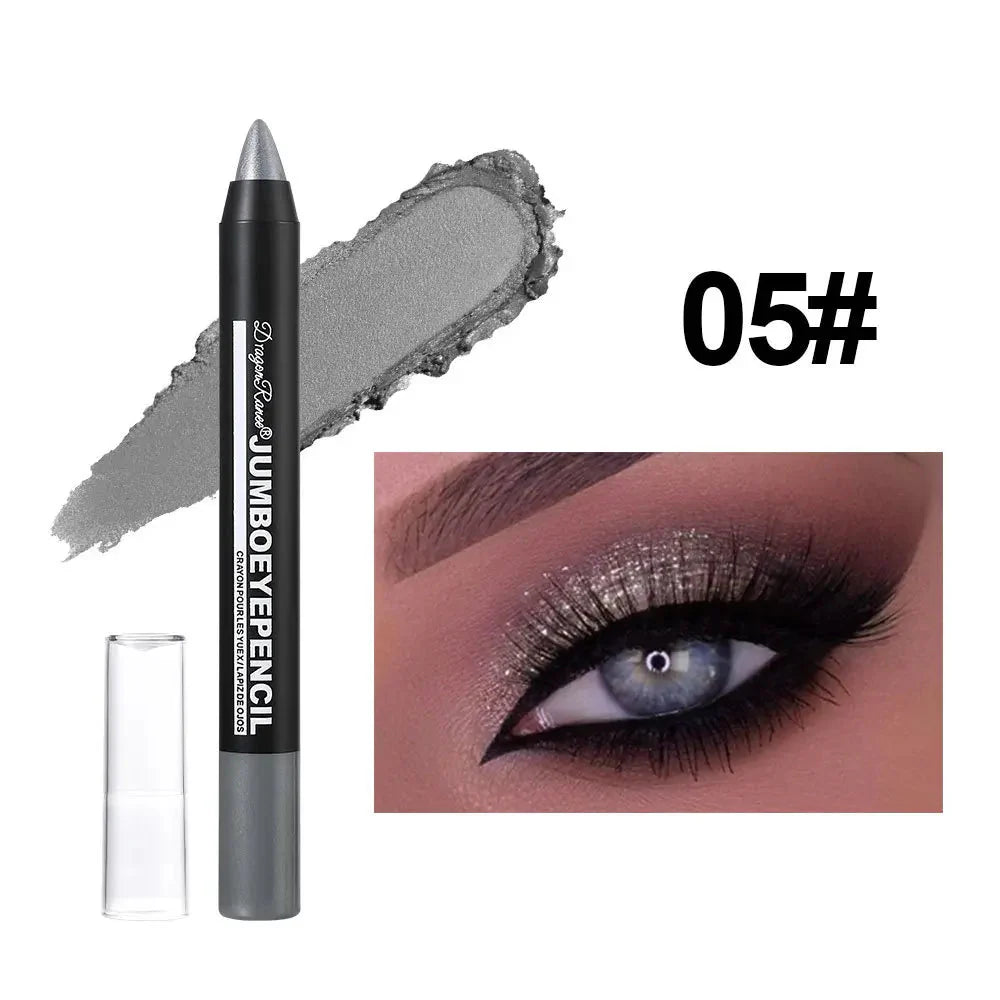 Smoky Dark Green Eyeshadow Pencil Stick Waterproof Pearlescent 12 Colors Metallic Glitter Eye Shadow Highlighter Pen Makeup Tool-10
