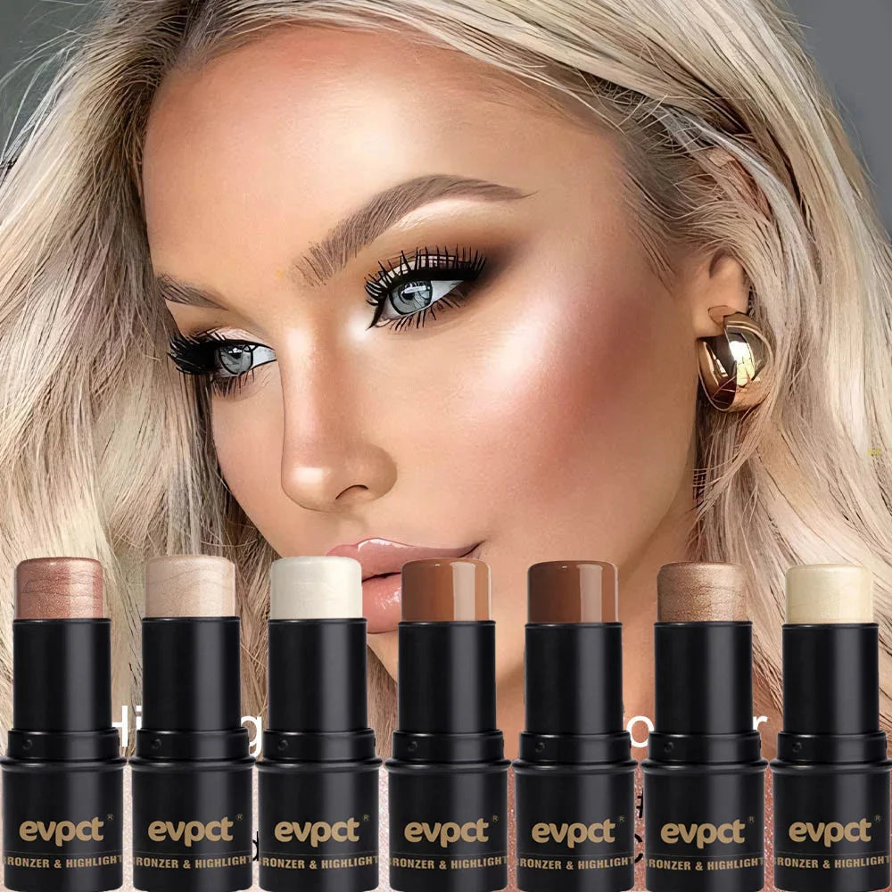 Highlighting&Bronzer Stick Face Brightening Blusher Rouge Concealer Pen Long Lasting Corrector Nose Shadow Contouring Cosmetics-0