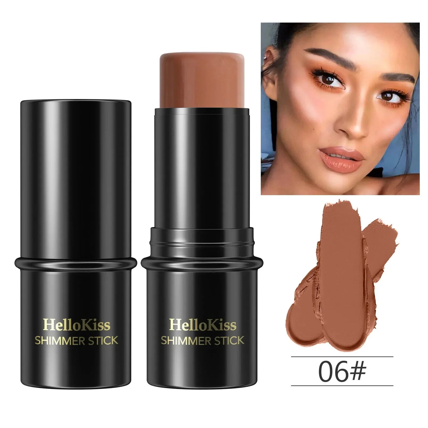 Highlighting&Bronzer Stick Face Brightening Blusher Rouge Concealer Pen Long Lasting Corrector Nose Shadow Contouring Cosmetics-7