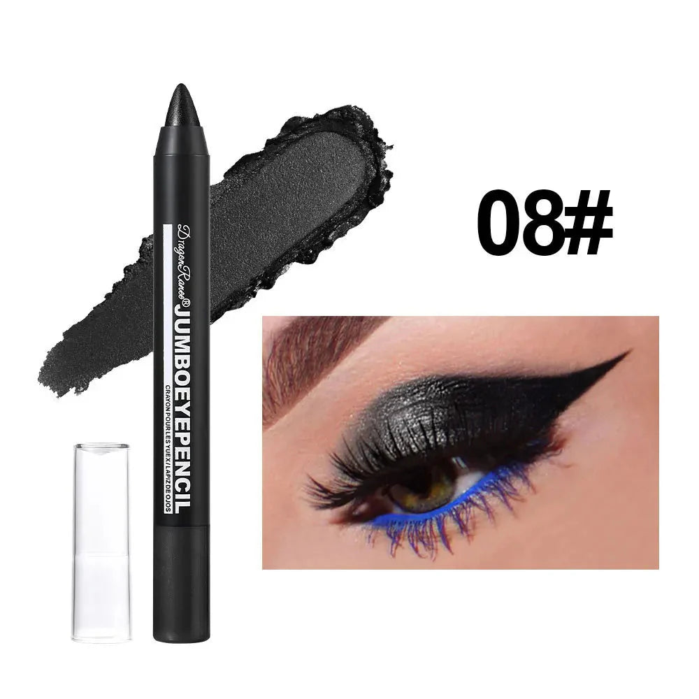 Smoky Dark Green Eyeshadow Pencil Stick Waterproof Pearlescent 12 Colors Metallic Glitter Eye Shadow Highlighter Pen Makeup Tool-11