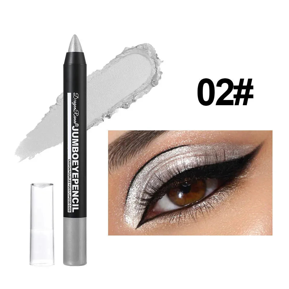Smoky Dark Green Eyeshadow Pencil Stick Waterproof Pearlescent 12 Colors Metallic Glitter Eye Shadow Highlighter Pen Makeup Tool-13