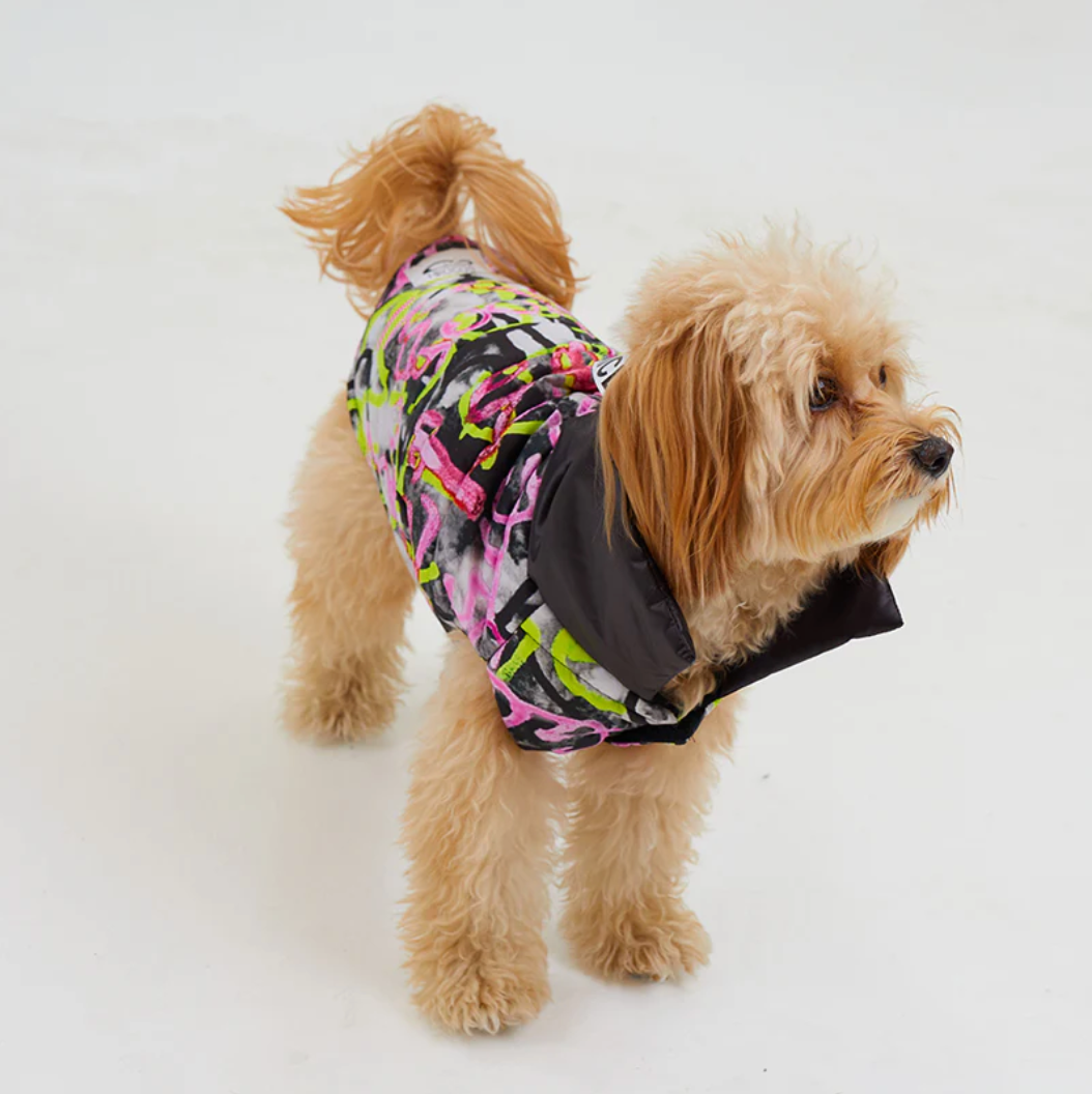 Graffiti vattentät puffjacka-1