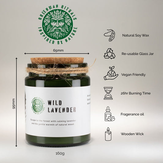 GREENMAN - Woodwick Soy Candle - Leaves and Linen