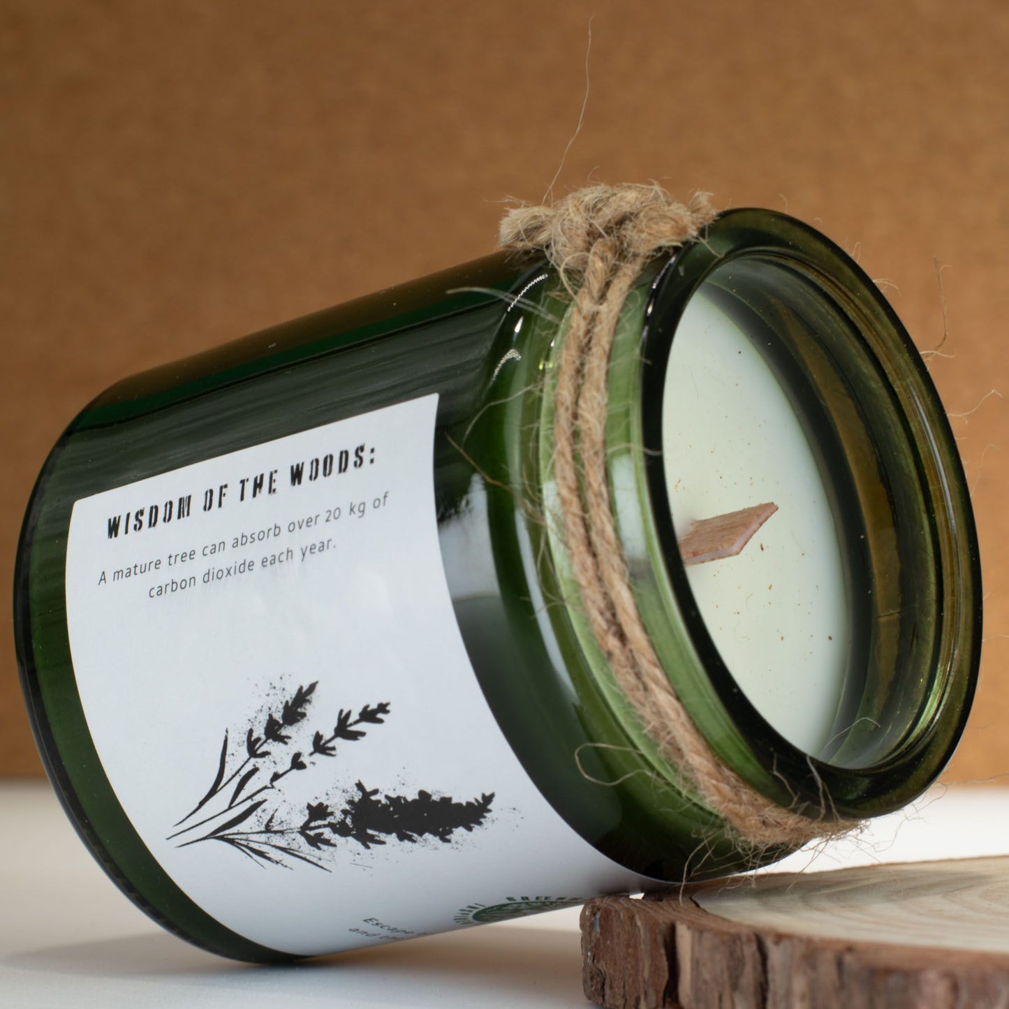 GREENMAN - Woodwick Soy Candle - Wild Lavender