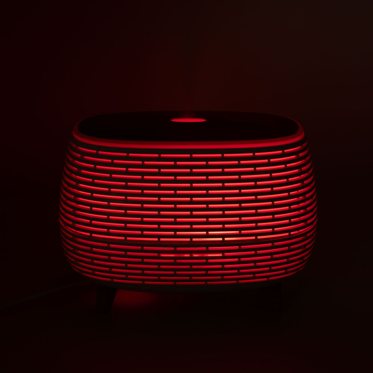 Anibe Lifestyle - Aromadiffusor - Ribbad med trätopp och färgskiftande ljus