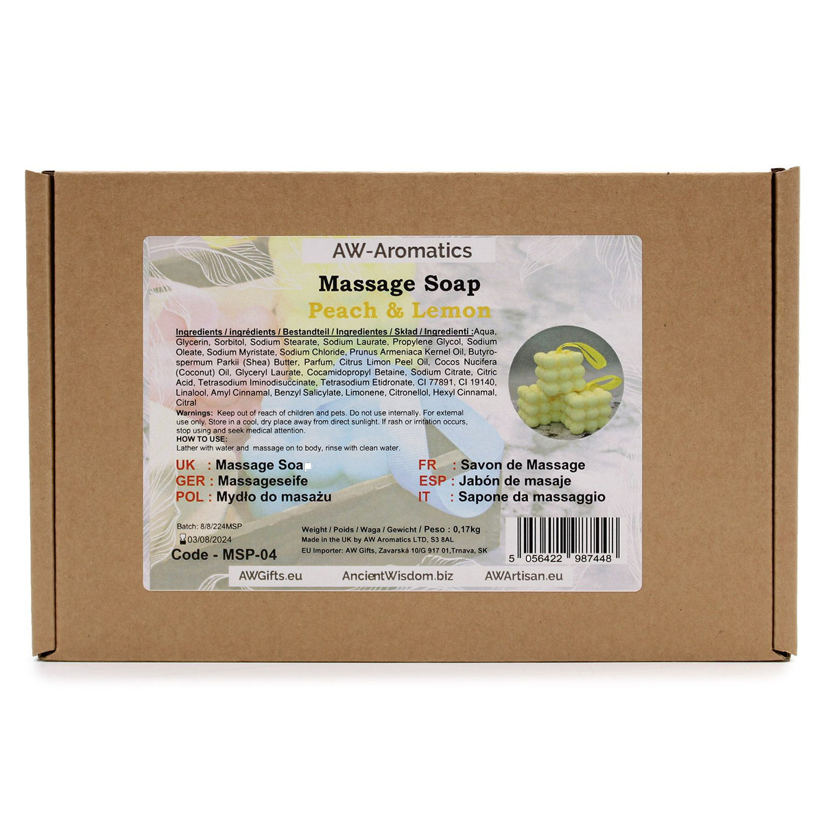 Anibe Lifestyle - Massagetvål - Persika & Citron