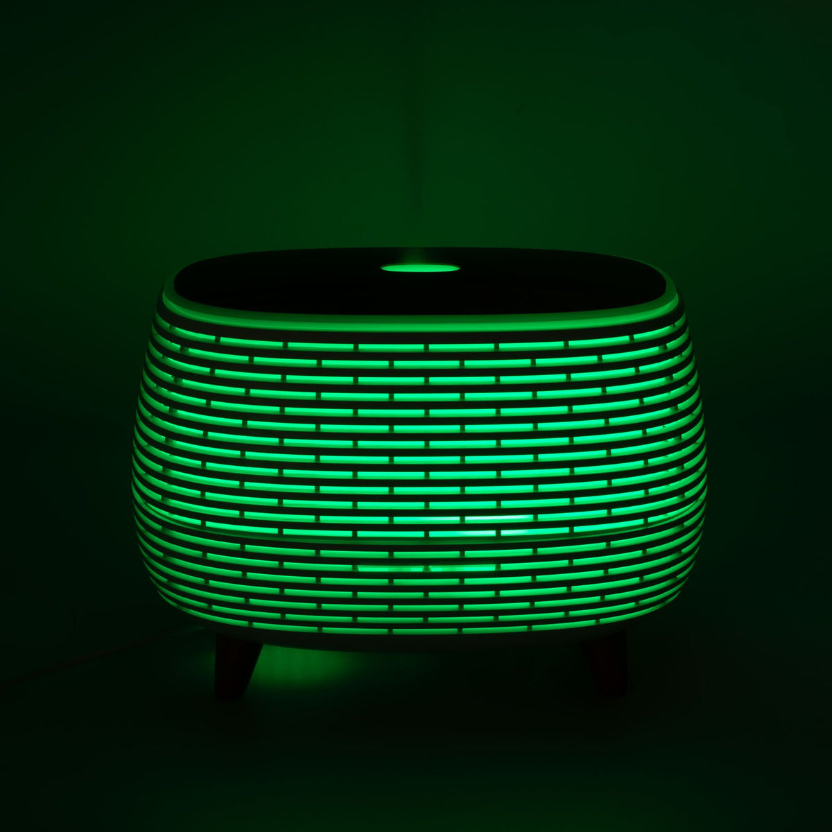 Anibe Lifestyle - Aromadiffusor - Ribbad med trätopp och färgskiftande ljus