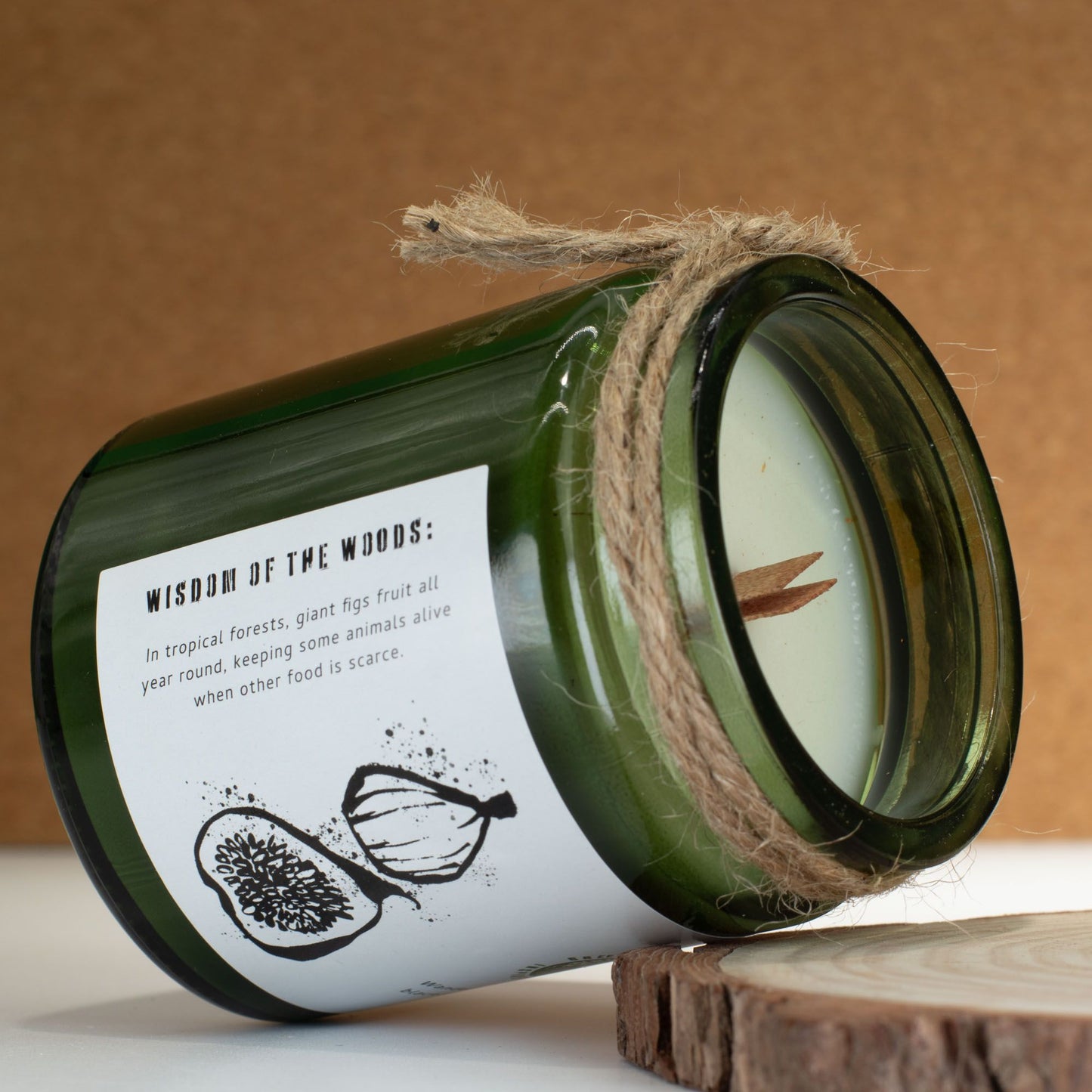 GREENMAN - Woodwick Soy Candle - Crushed Fig & Cassis