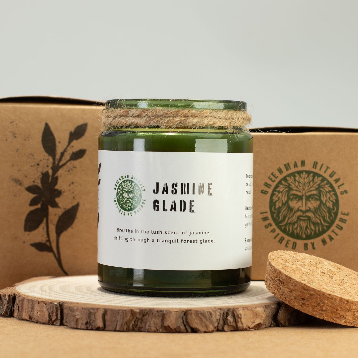 GREENMAN - Woodwick Soy Candle - Jasmine Glade