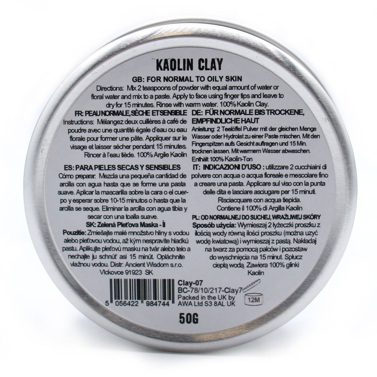 Anibe Lifestyle - Earth Lermaskpuder - Kaolin Clay